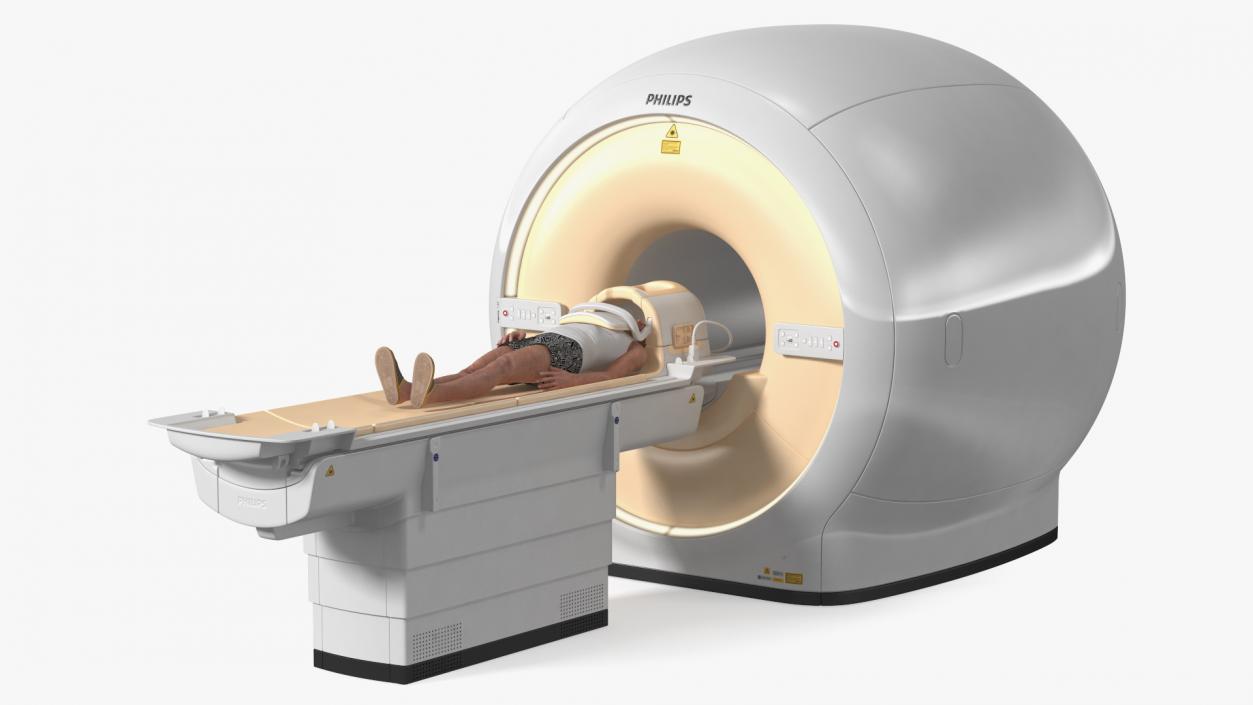 MRI Scanner Philips with Patient Rigged 3D model