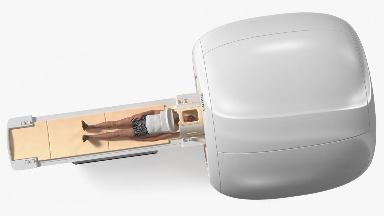 MRI Scanner Philips with Patient Rigged 3D model