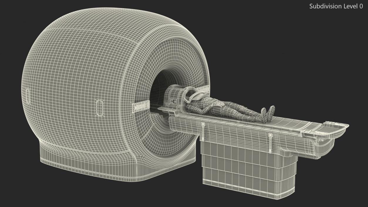 MRI Scanner Philips with Patient Rigged 3D model