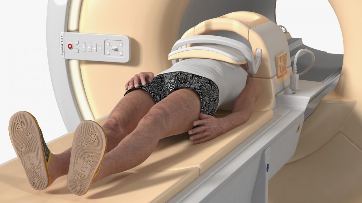 MRI Scanner Philips with Patient Rigged 3D model