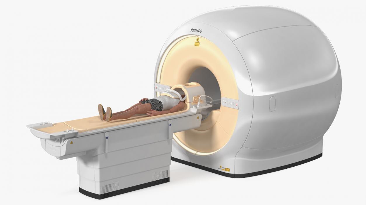 MRI Scanner Philips with Patient Rigged 3D model