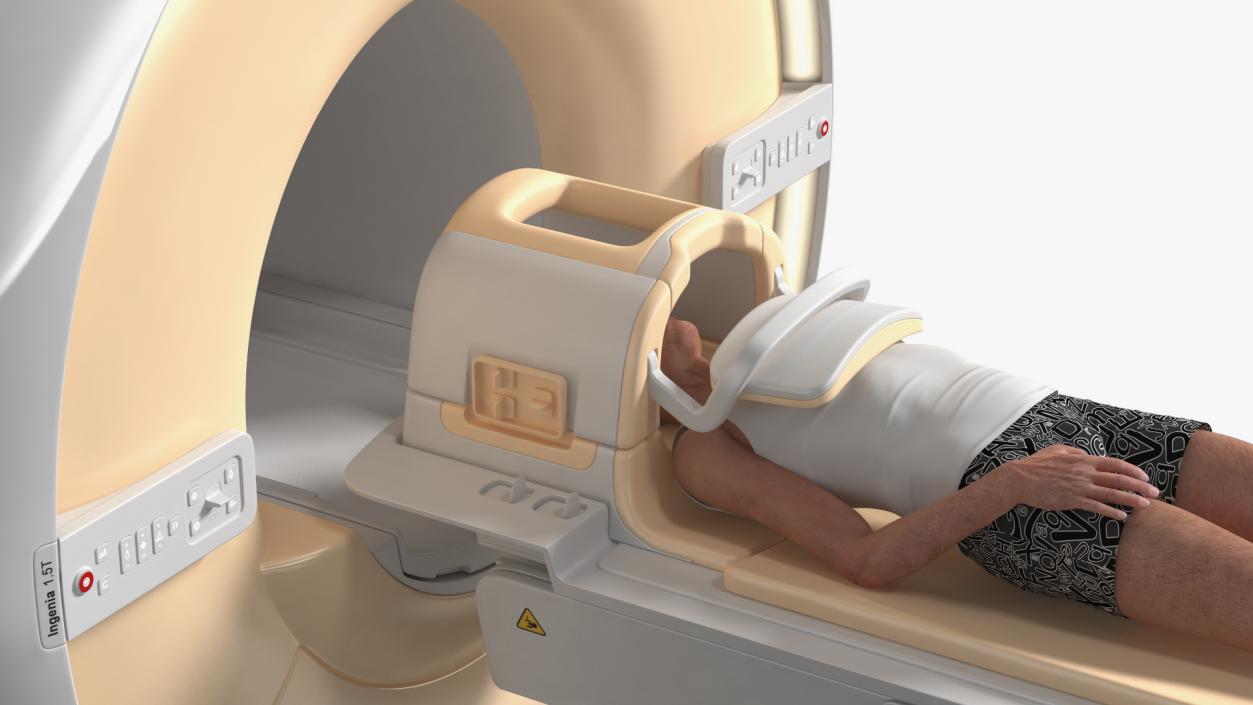 MRI Scanner Philips with Patient Rigged 3D model