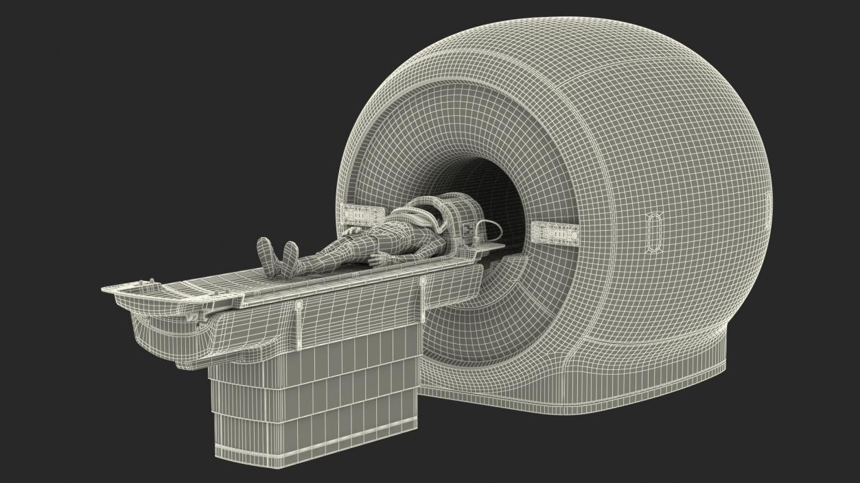 MRI Scanner Philips with Patient Rigged 3D model