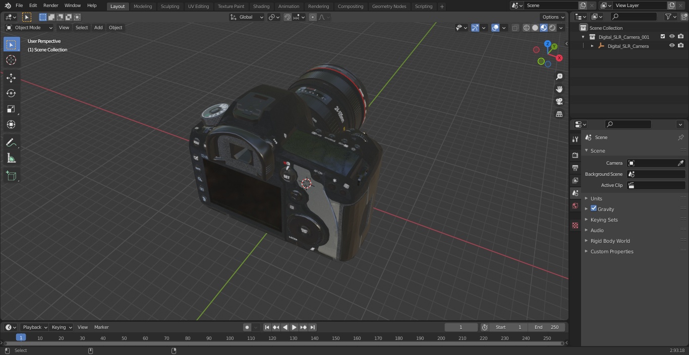 3D Digital SLR Camera model