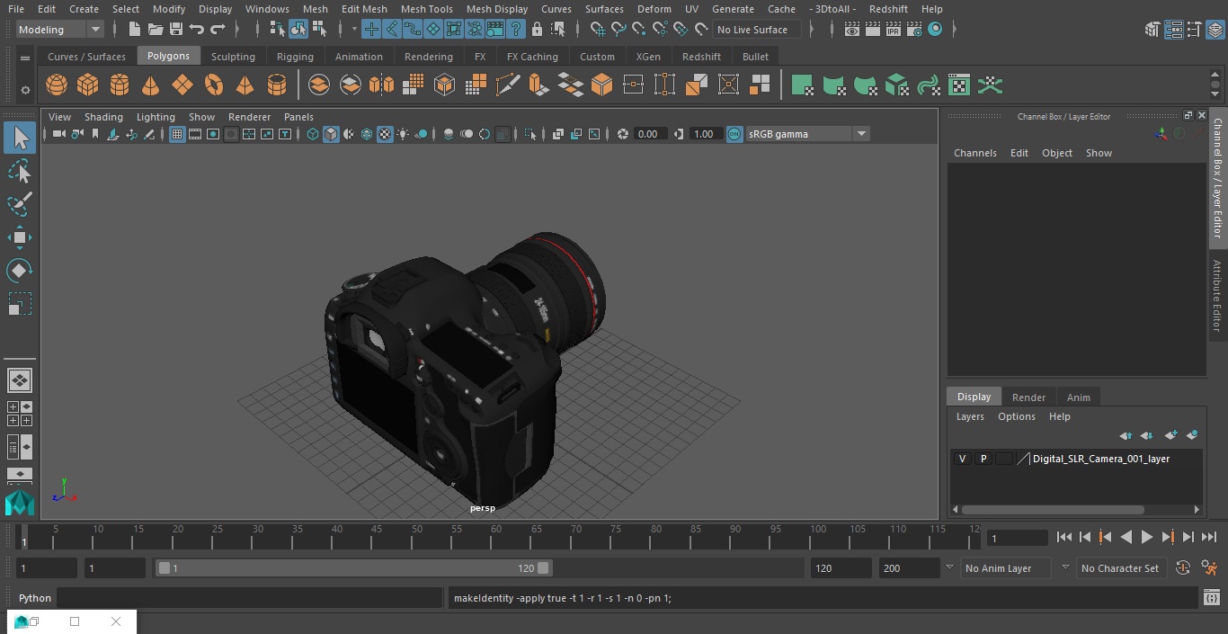 3D Digital SLR Camera model