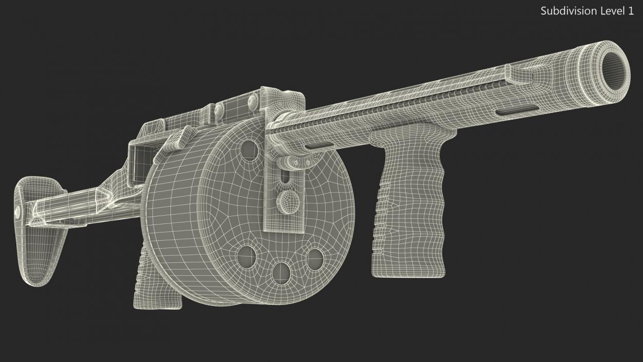 Shotgun Striker-12 Unfolded Buttstock 3D