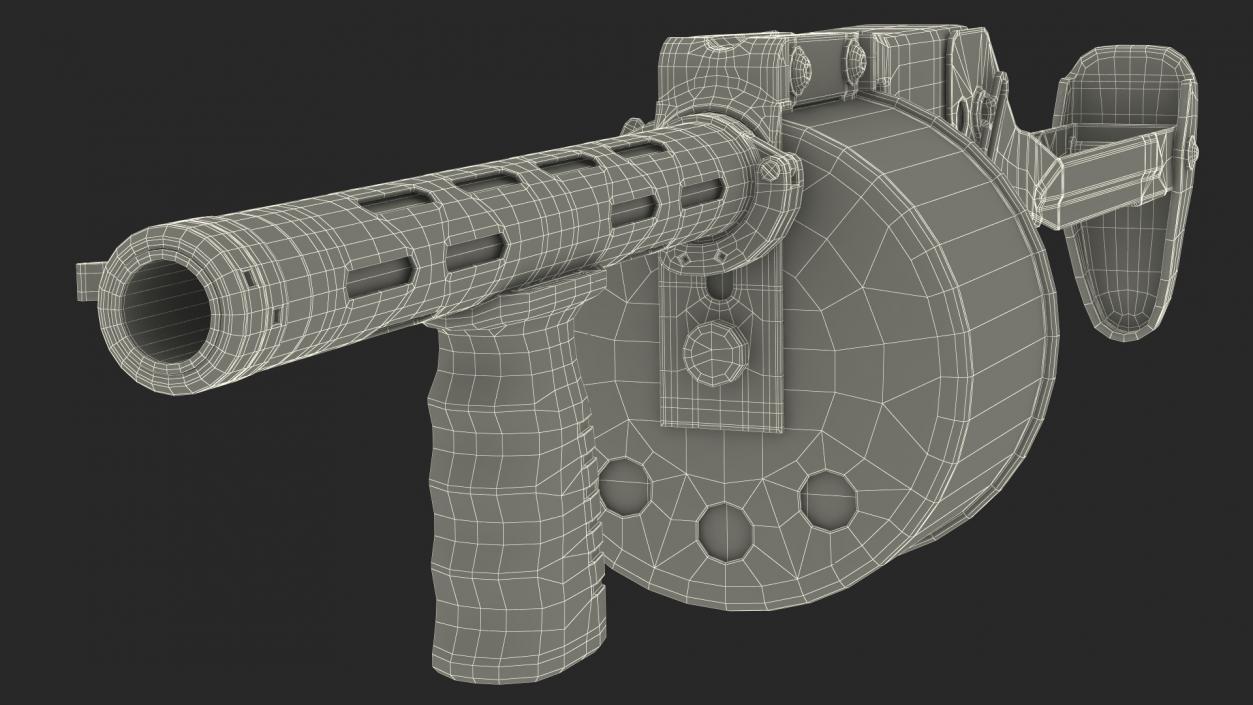 Shotgun Striker-12 Unfolded Buttstock 3D