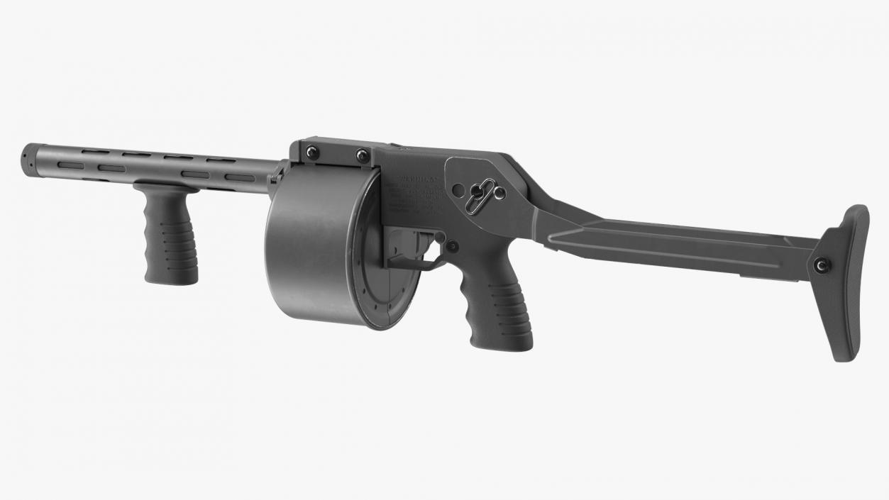 Shotgun Striker-12 Unfolded Buttstock 3D