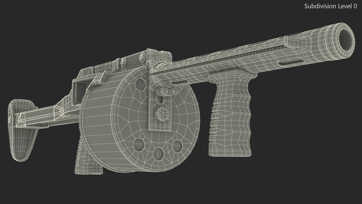 Shotgun Striker-12 Unfolded Buttstock 3D