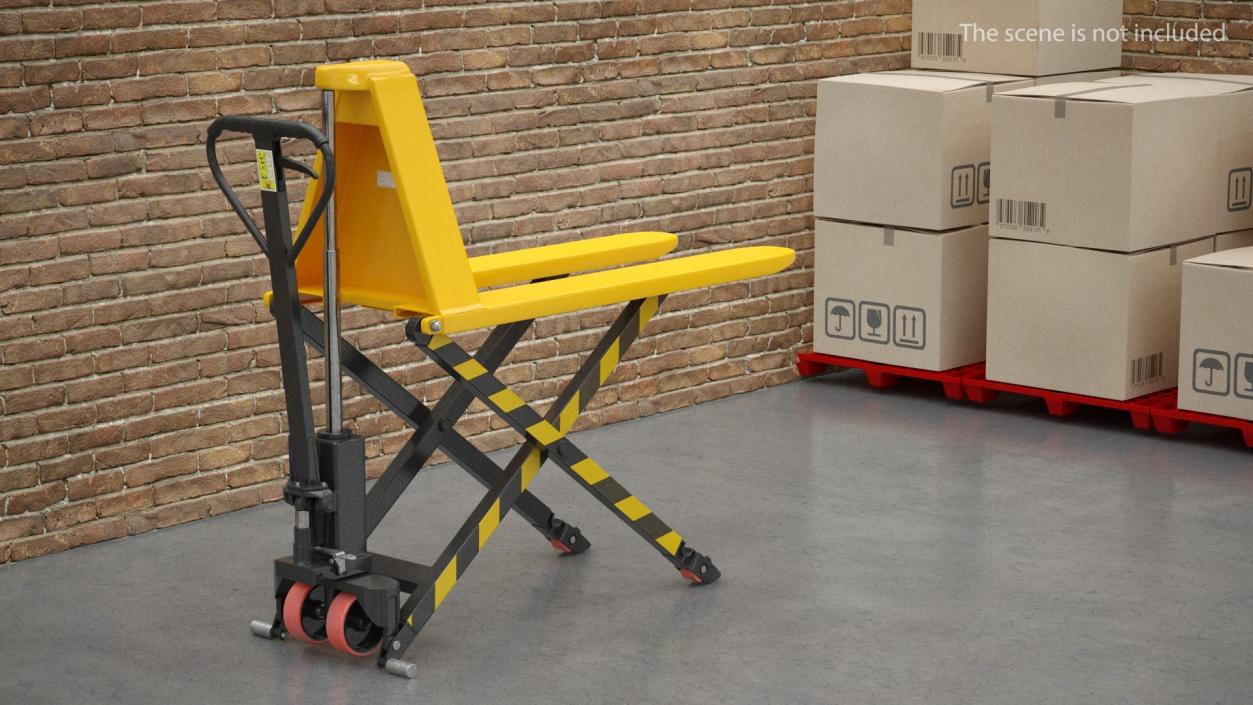 3D Scissor High Lifting Pallet Truck model