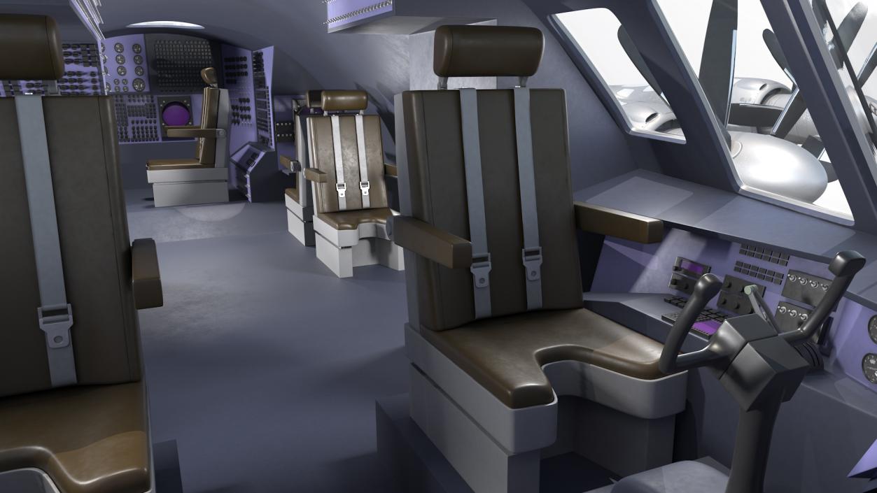 Strategic Missile Carrier Plane Simple Interior 3D