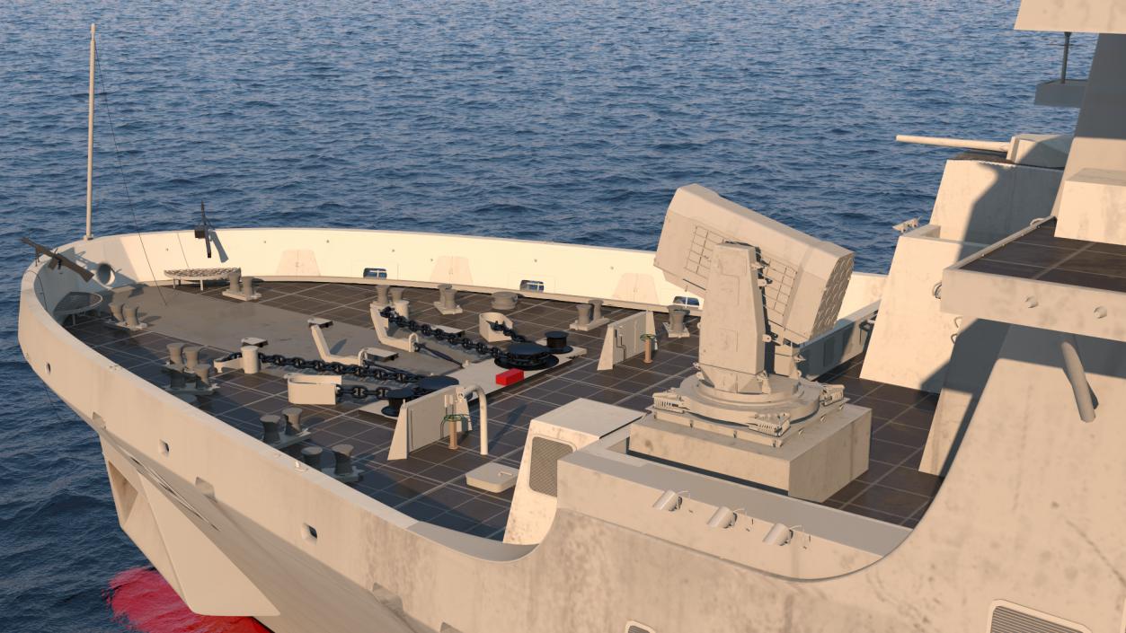 3D model San Antonio Class Amphibious Transport Dock Rigged