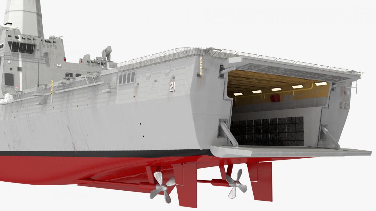 3D model San Antonio Class Amphibious Transport Dock Rigged