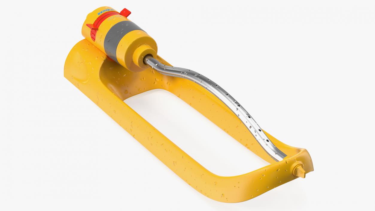 Hozelock Rectangular Sprinkler Plus Yellow 3D