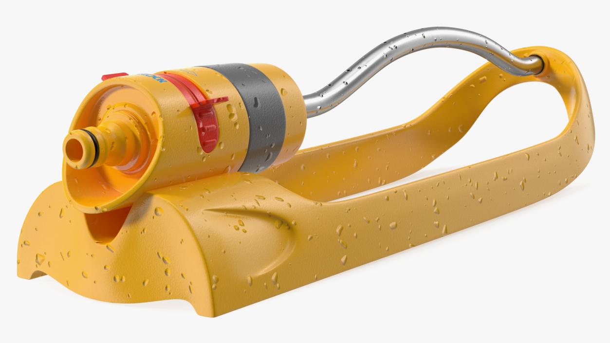 Hozelock Rectangular Sprinkler Plus Yellow 3D