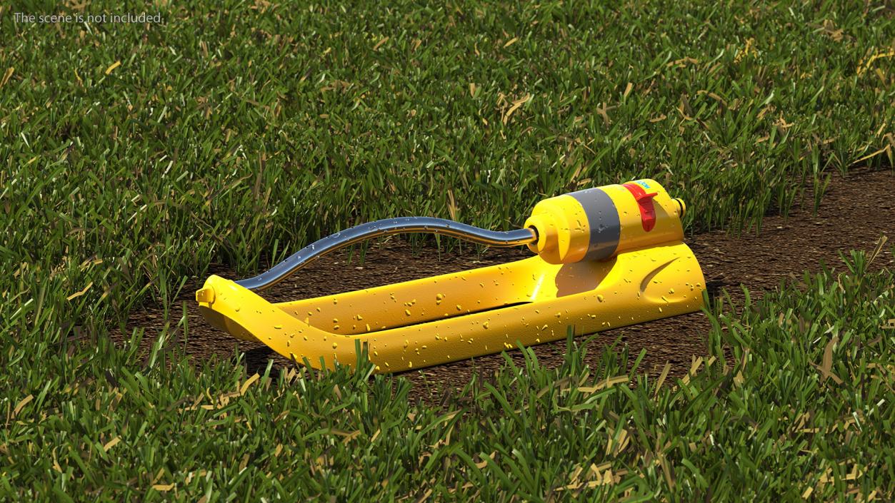 Hozelock Rectangular Sprinkler Plus Yellow 3D