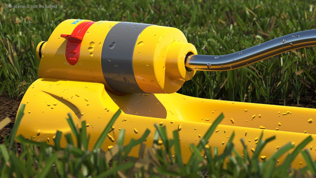 Hozelock Rectangular Sprinkler Plus Yellow 3D