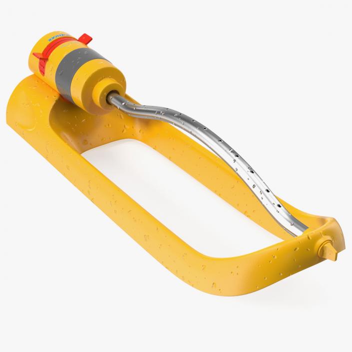 Hozelock Rectangular Sprinkler Plus Yellow 3D