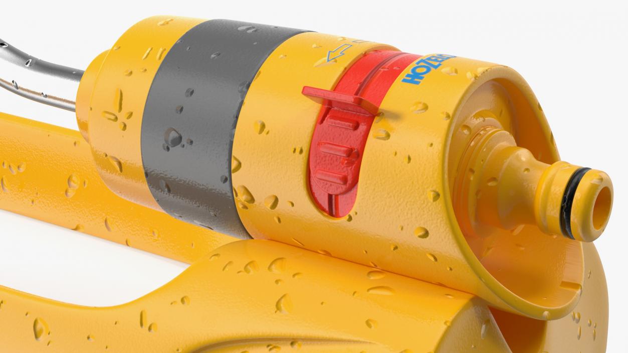 Hozelock Rectangular Sprinkler Plus Yellow 3D