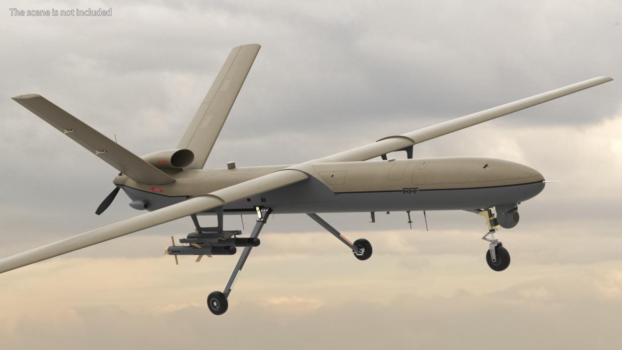 Unmanned Aerial Vehicle Shahed 129 Iran 3D model