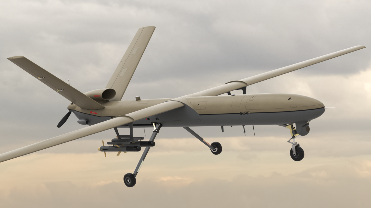 Unmanned Aerial Vehicle Shahed 129 Iran 3D model