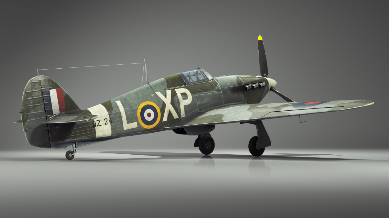 3D model Hawker Hurricane Mk1 WW2 Fighter(1)