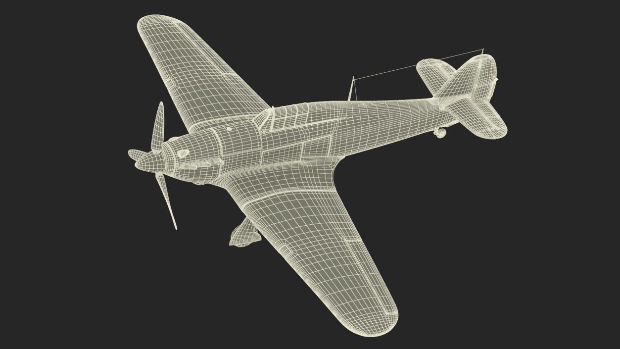 3D model Hawker Hurricane Mk1 WW2 Fighter(1)