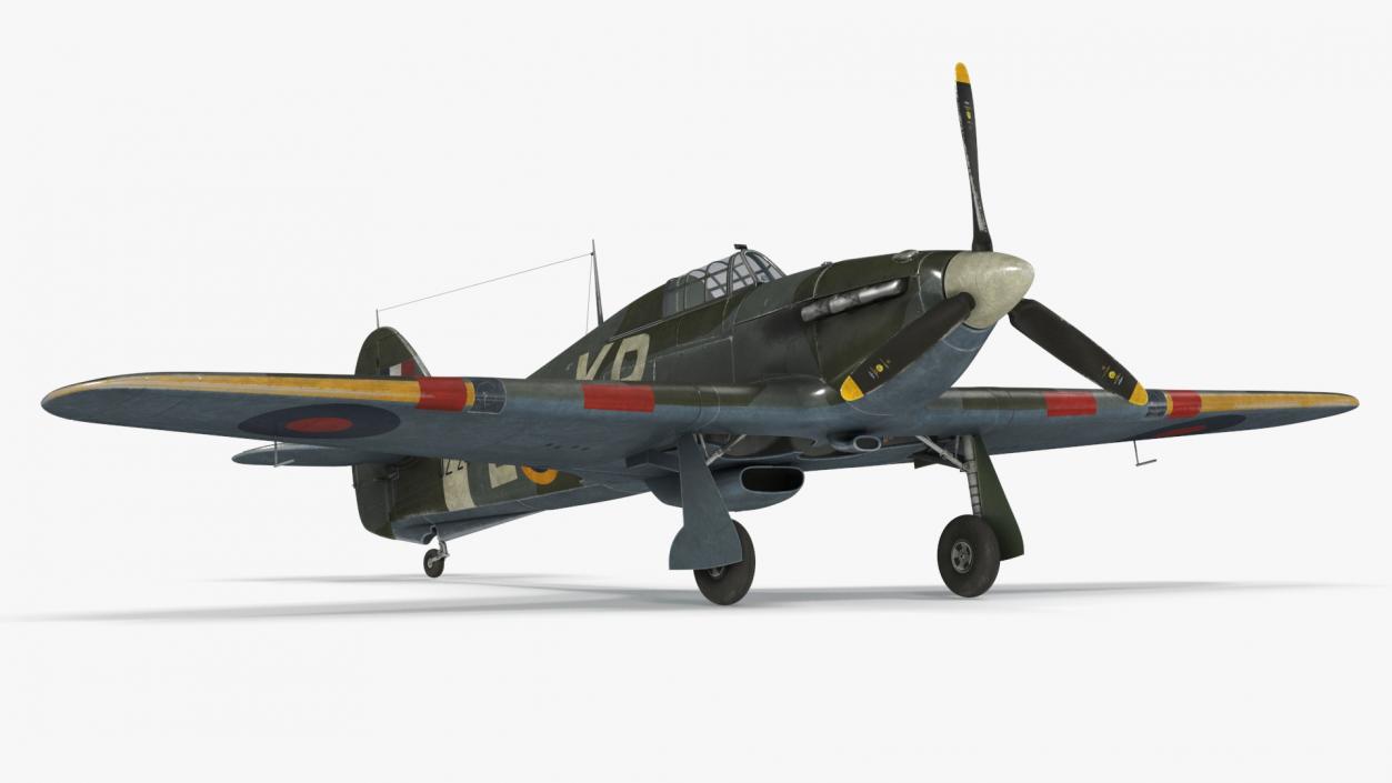 3D model Hawker Hurricane Mk1 WW2 Fighter(1)