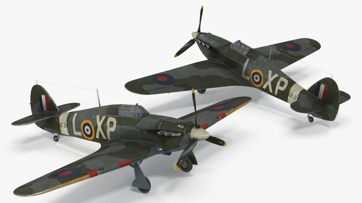 3D model Hawker Hurricane Mk1 WW2 Fighter(1)