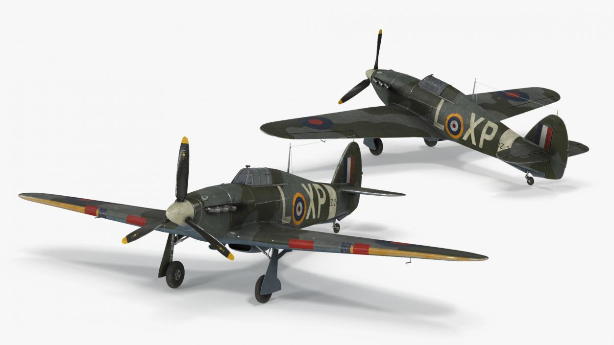 3D model Hawker Hurricane Mk1 WW2 Fighter(1)