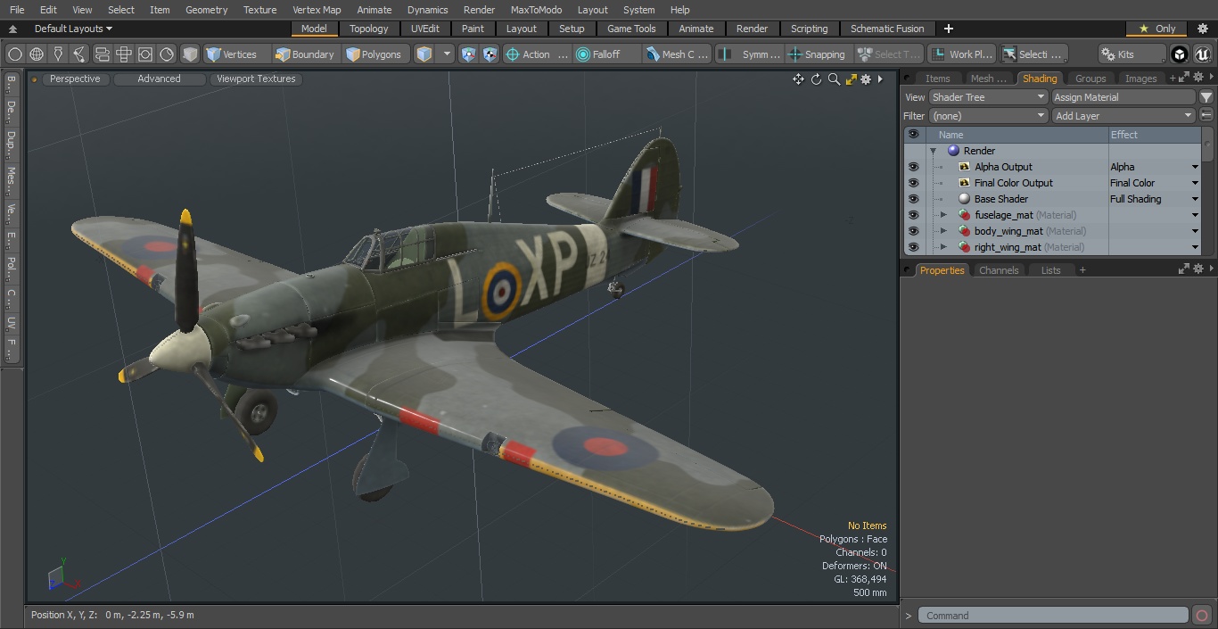 3D model Hawker Hurricane Mk1 WW2 Fighter(1)