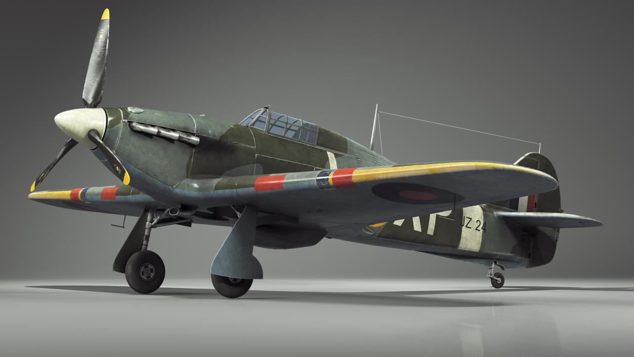 3D model Hawker Hurricane Mk1 WW2 Fighter(1)