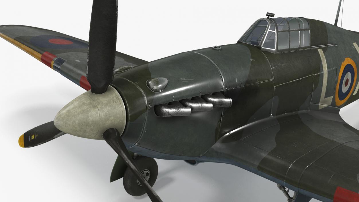 3D model Hawker Hurricane Mk1 WW2 Fighter(1)