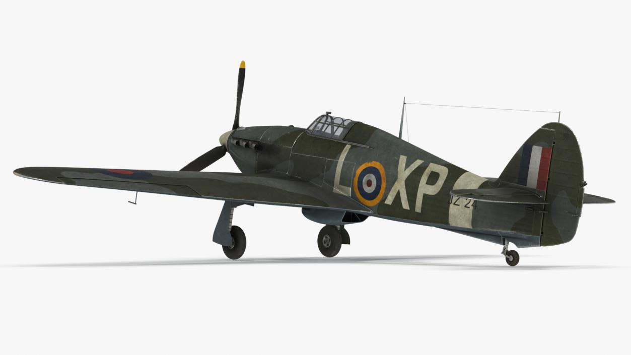 3D model Hawker Hurricane Mk1 WW2 Fighter(1)