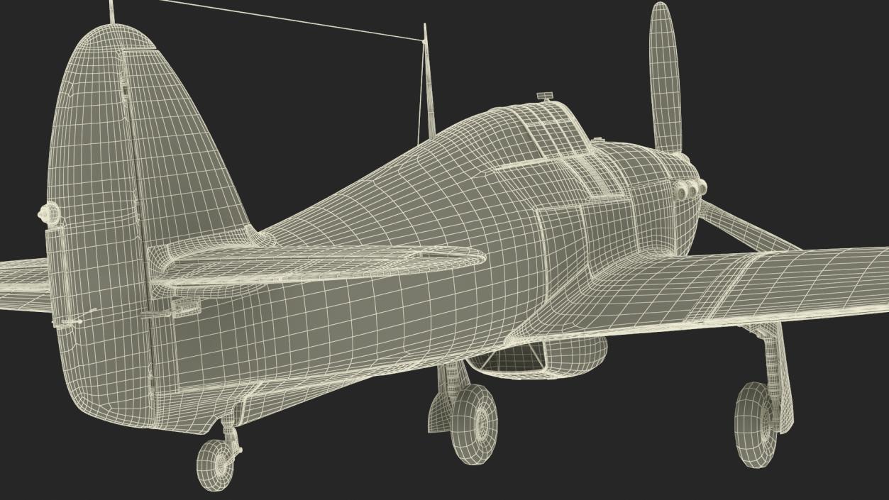 3D model Hawker Hurricane Mk1 WW2 Fighter(1)