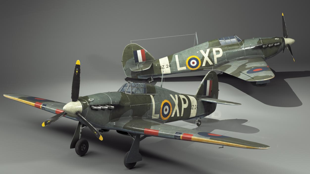 3D model Hawker Hurricane Mk1 WW2 Fighter(1)