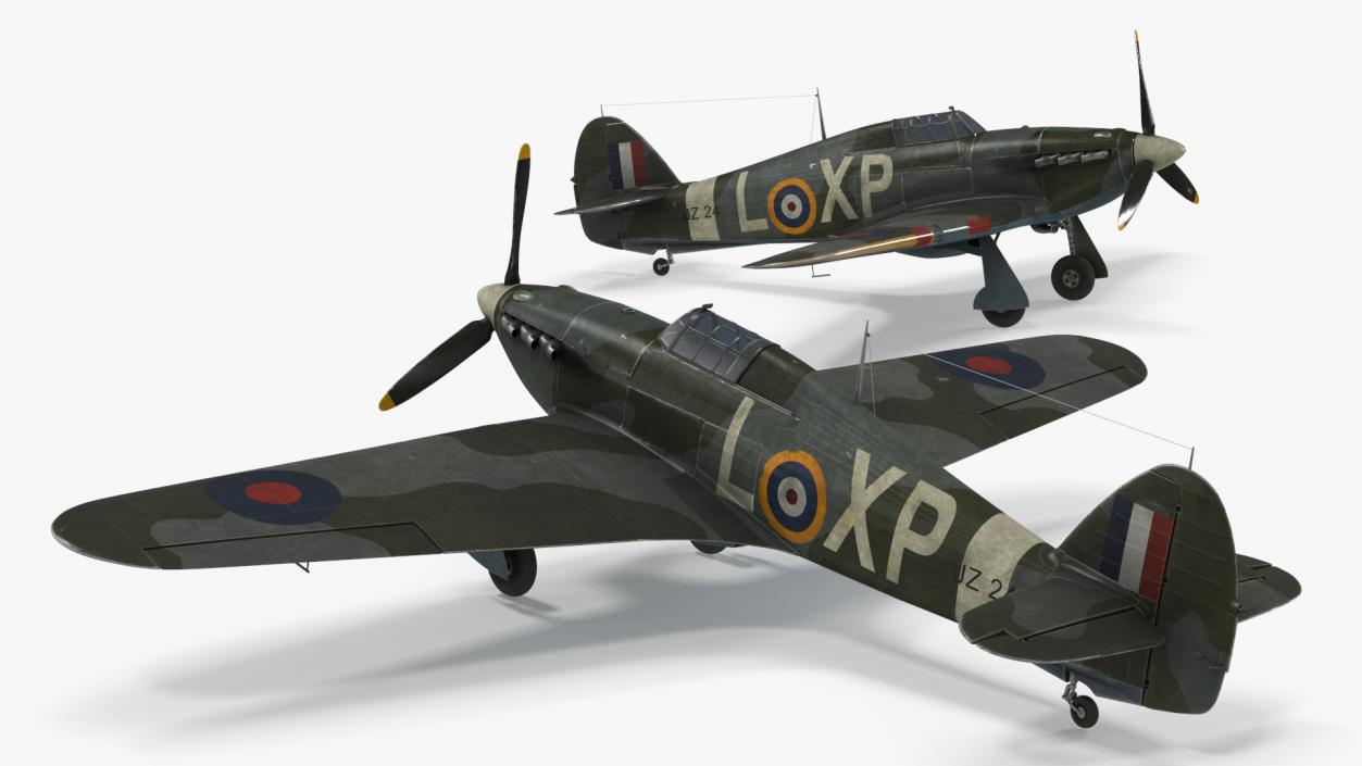 3D model Hawker Hurricane Mk1 WW2 Fighter(1)