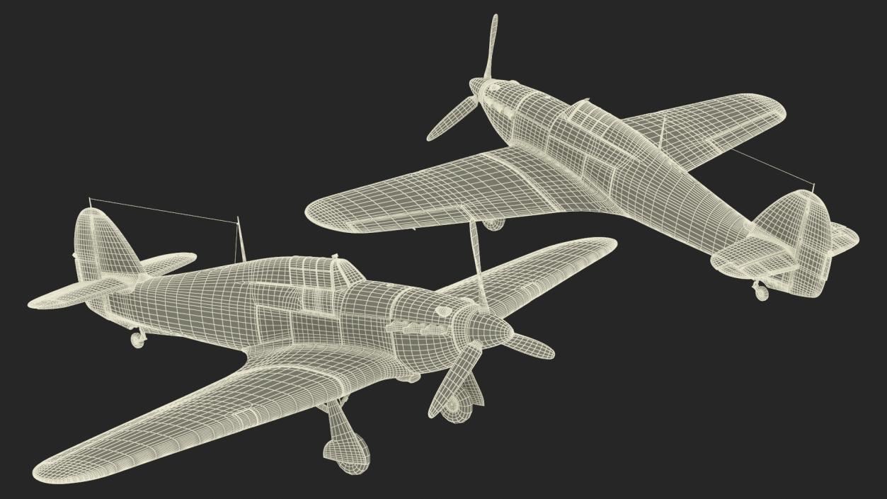 3D model Hawker Hurricane Mk1 WW2 Fighter(1)