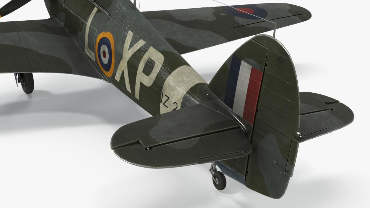 3D model Hawker Hurricane Mk1 WW2 Fighter(1)