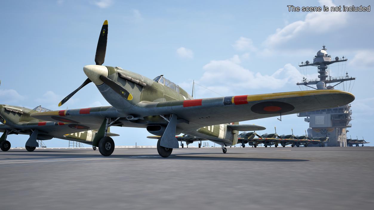 3D model Hawker Hurricane Mk1 WW2 Fighter(1)