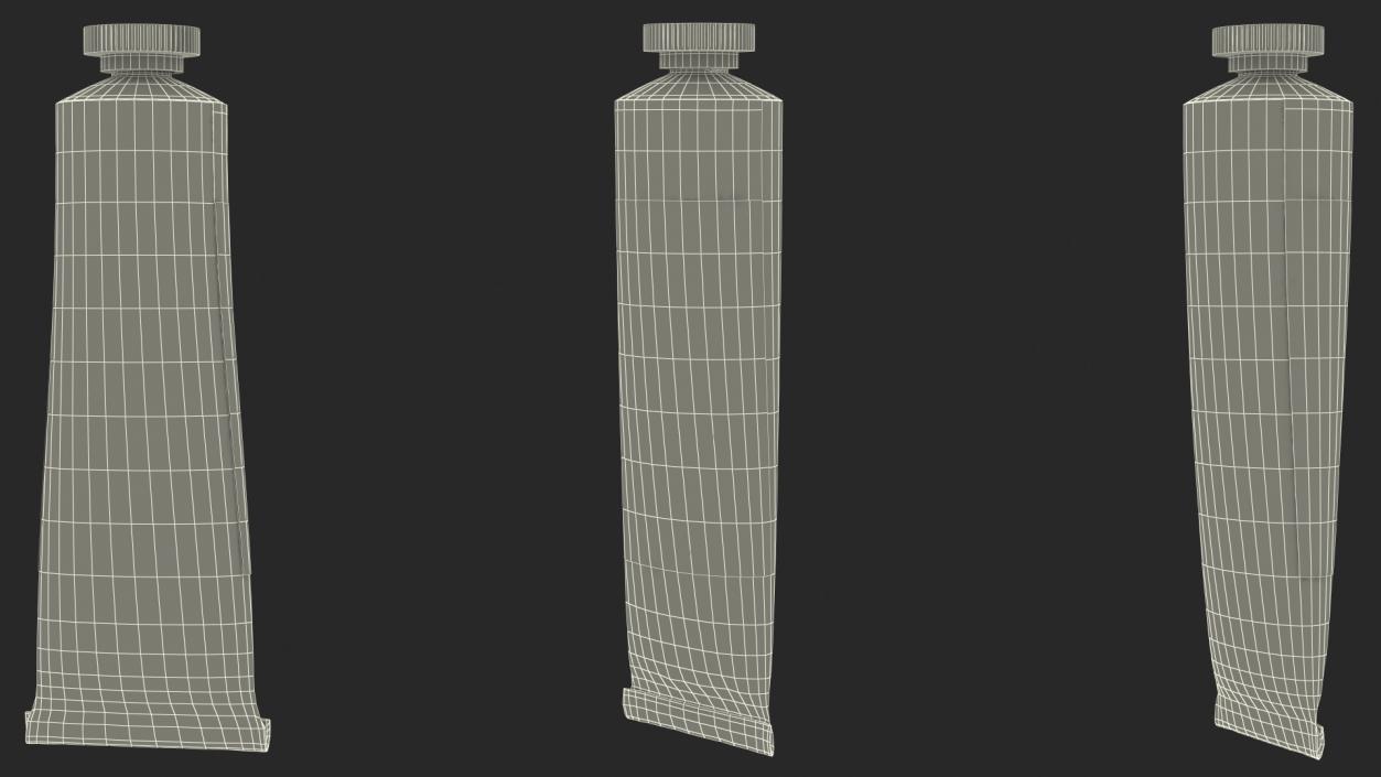 Titanium Zinc White Oil Paint Tube 3D model