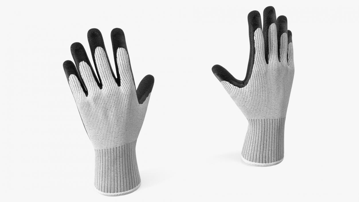 3D Safety Work Gloves model