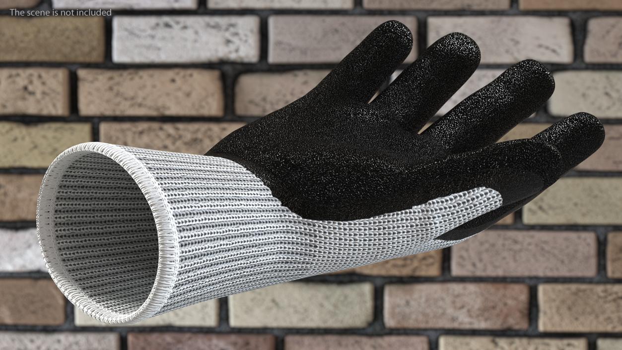 3D Safety Work Gloves model