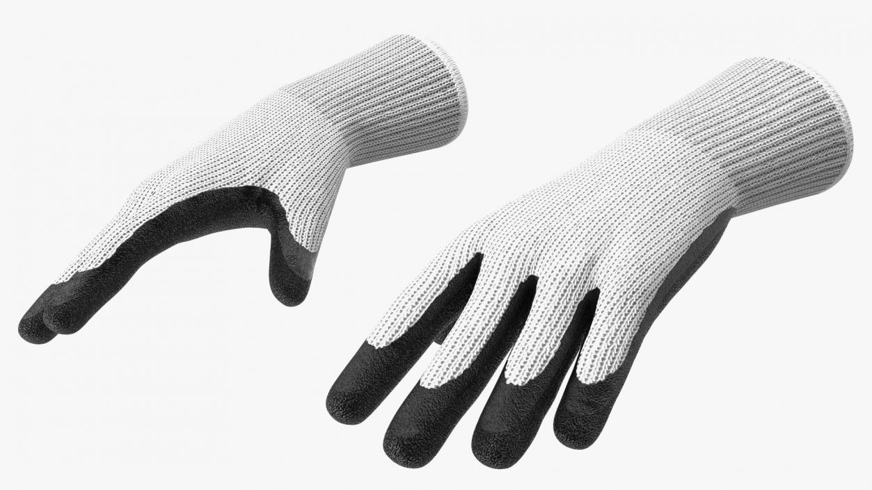 3D Safety Work Gloves model