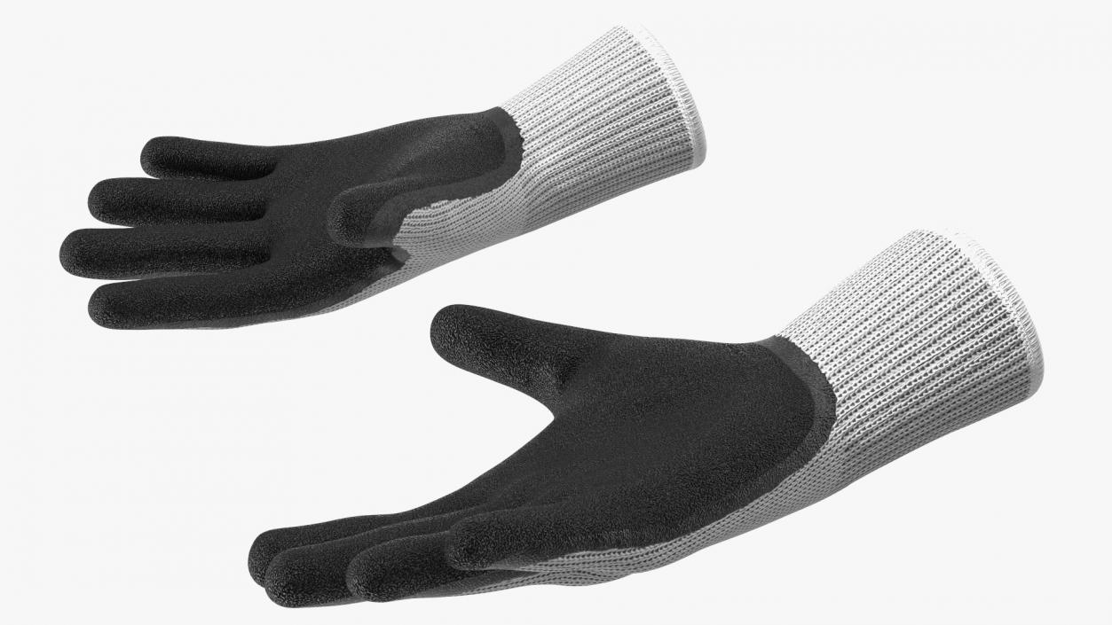 3D Safety Work Gloves model