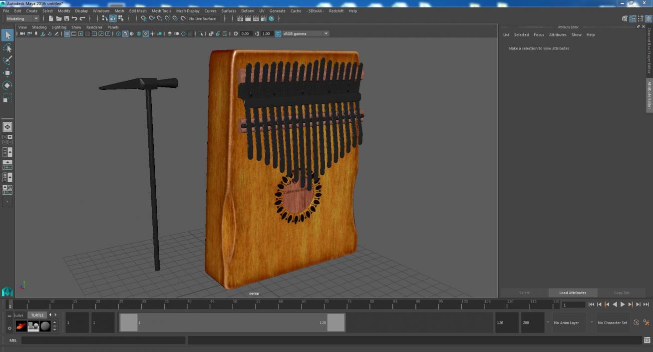 3D Kalimba of Maple Wood