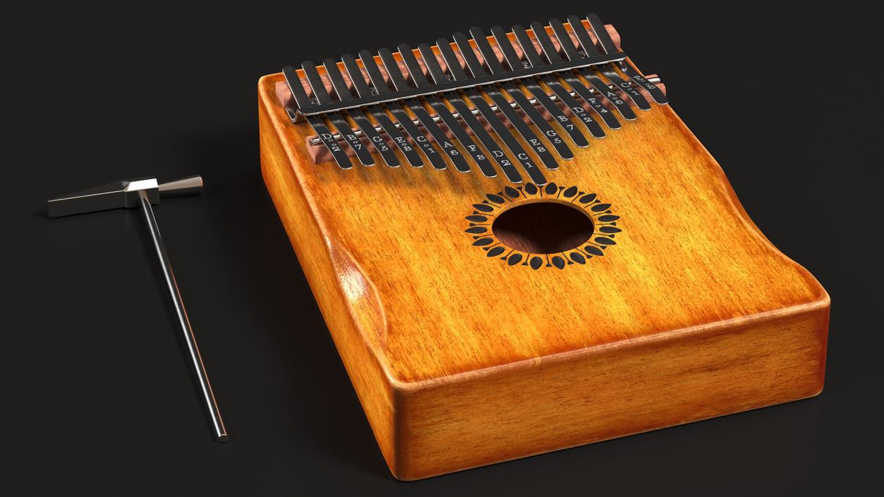 3D Kalimba of Maple Wood