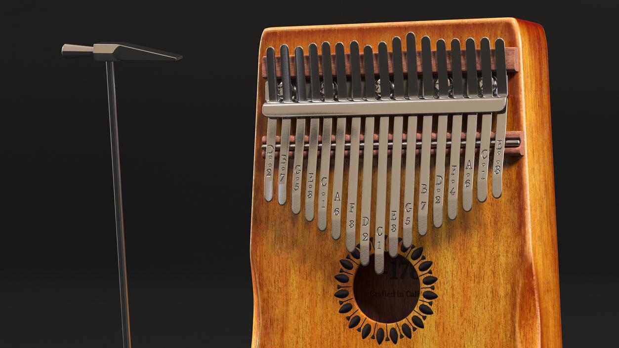 3D Kalimba of Maple Wood