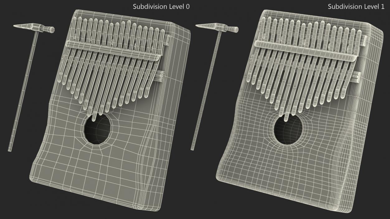 3D Kalimba of Maple Wood