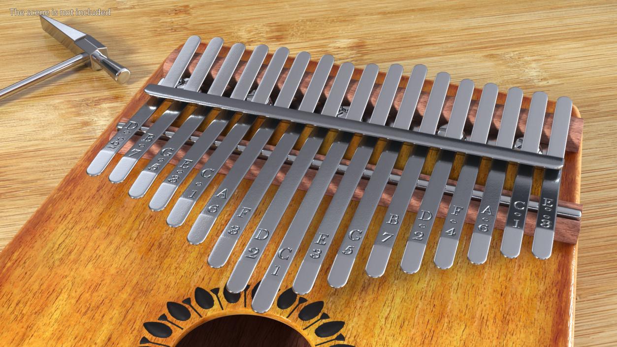 3D Kalimba of Maple Wood